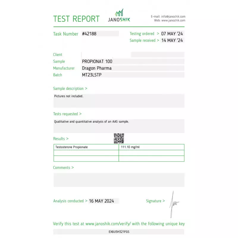 PROPIONAT 100 - 10 ml by Dragon Pharma, Europe PROPIONAT 100 - 10 ml by Dragon Pharma, Europe