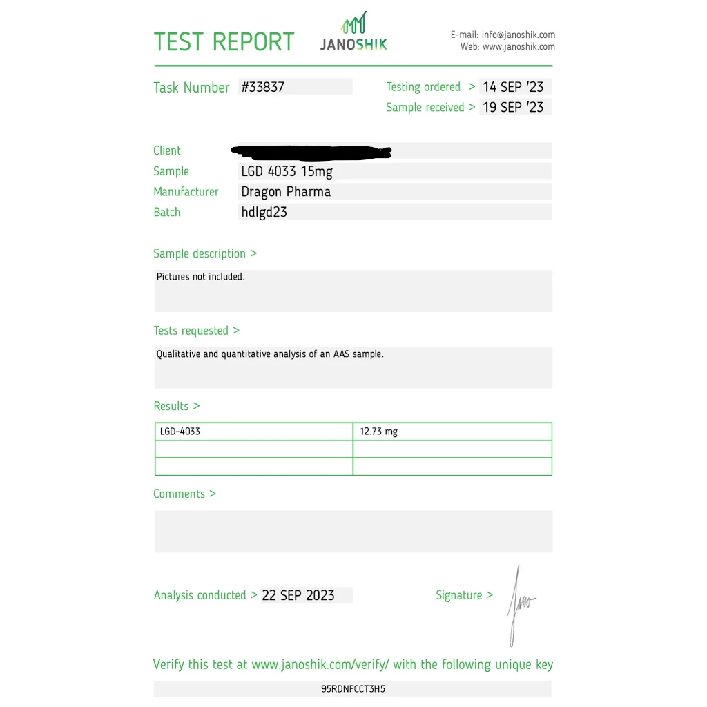 LGD 4033 - 100 tabs by Dragon Pharma, Europe LGD 4033 - 100 tabs by Dragon Pharma, Europe