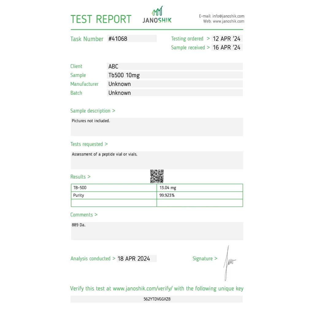 TB 500 - vial by Stealth Labs TB 500 - vial by Stealth Labs