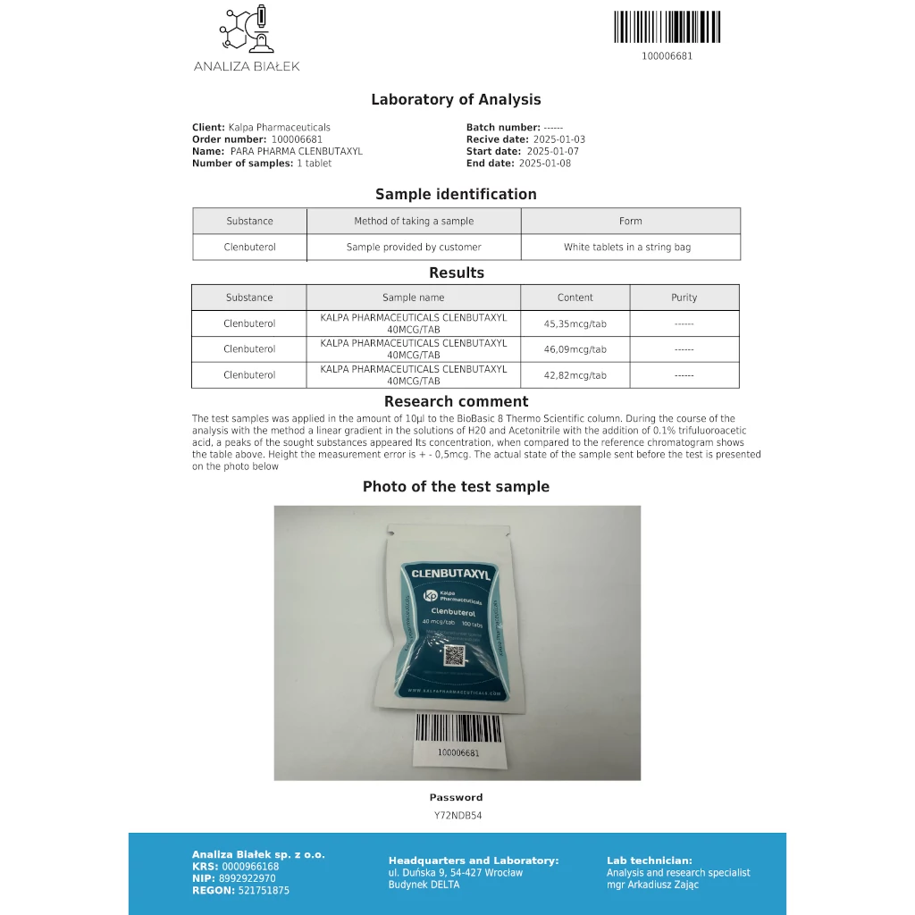 CLENBUTAXYL - 100 tabs by Kalpa Pharmaceuticals LTD, India CLENBUTAXYL - 100 tabs by Kalpa Pharmaceuticals LTD, India