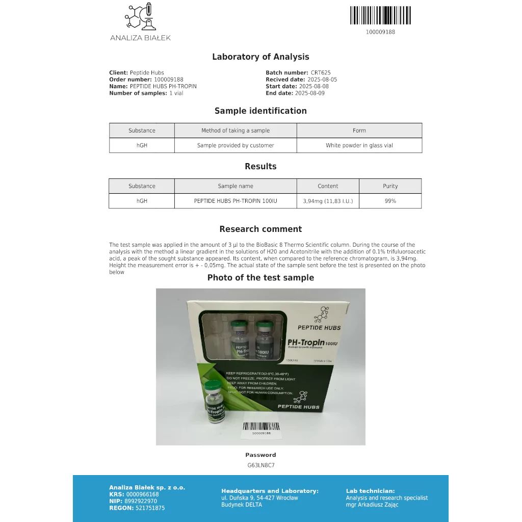 PH-TROPIN 100 IU - kit by Peptide Hubs