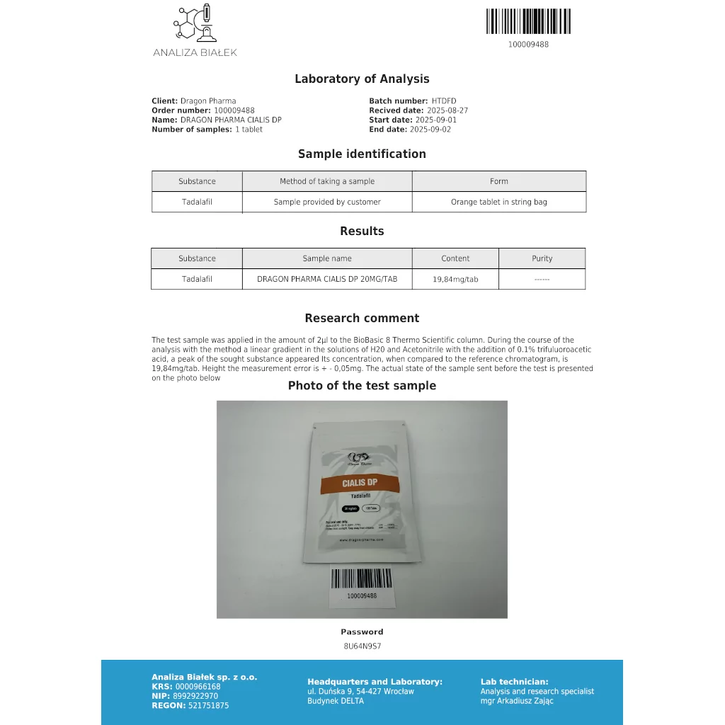 CIALIS - 100 tabs by Dragon Pharma, Europe CIALIS - 100 tabs by Dragon Pharma, Europe