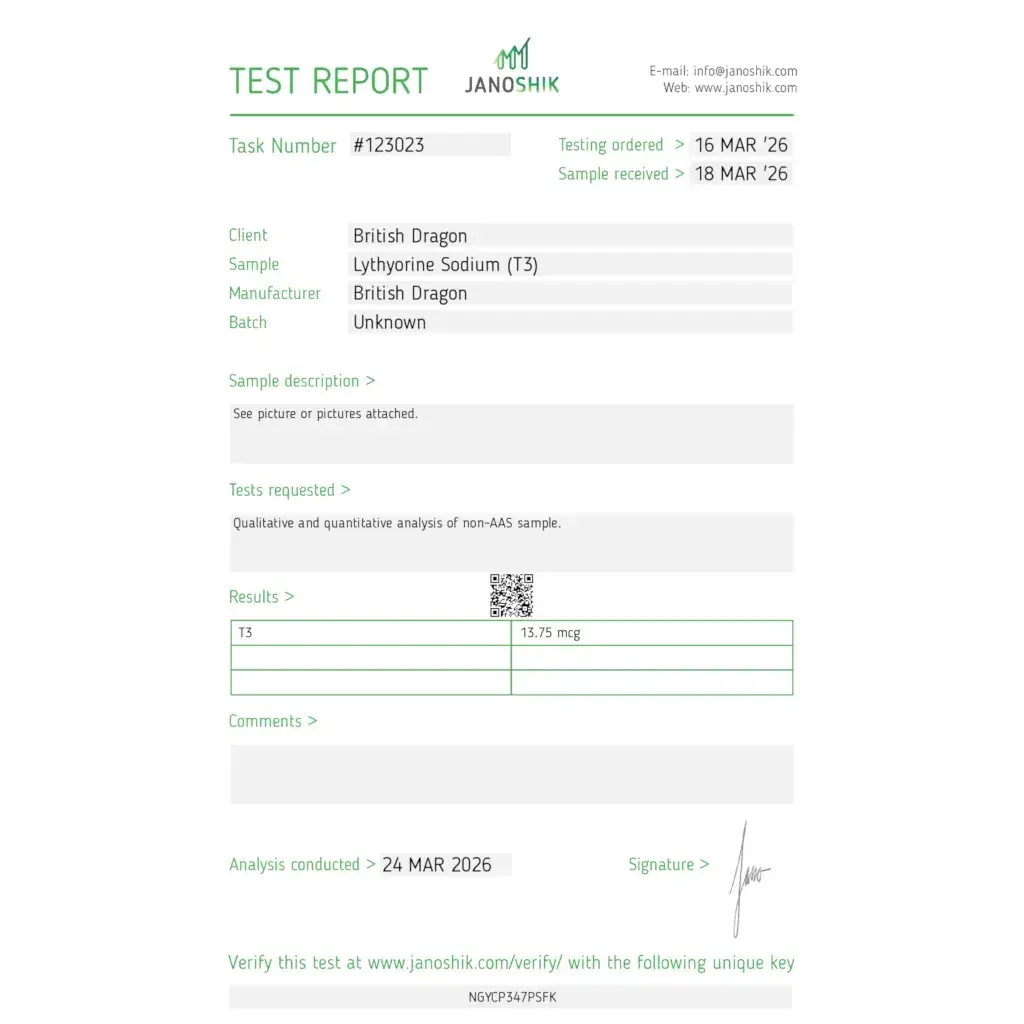 t3 lab test result