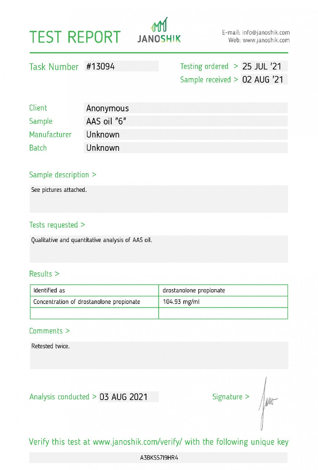 odin masteron p 100 lab tes results