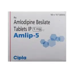 Amlip 5 mg - 500 tabs by Cipla, India