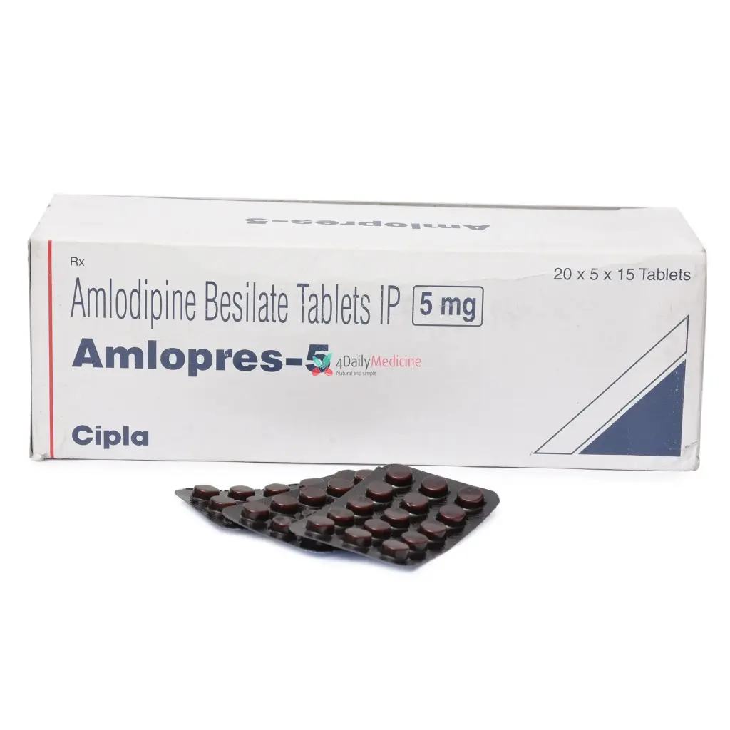 AMLOPRES 5 MG - 100 tabs by Cipla, India