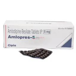 AMLOPRES 5 MG - 100 tabs by Cipla, India