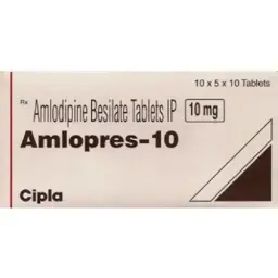 Amlopress 10 mg - 100 tabs by Cipla, India