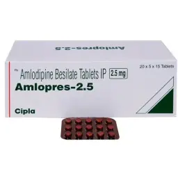 AMLOPRESS 2.5 MG - 100 tabs by Cipla, India