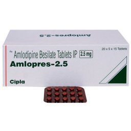 AMLOPRESS 2.5 MG - 100 tabs by Cipla, India