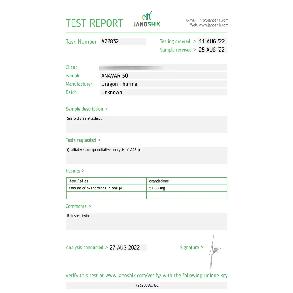 ANAVAR 50 - 100 tabs by Dragon Pharma, Europe ANAVAR 50 - 100 tabs by Dragon Pharma, Europe