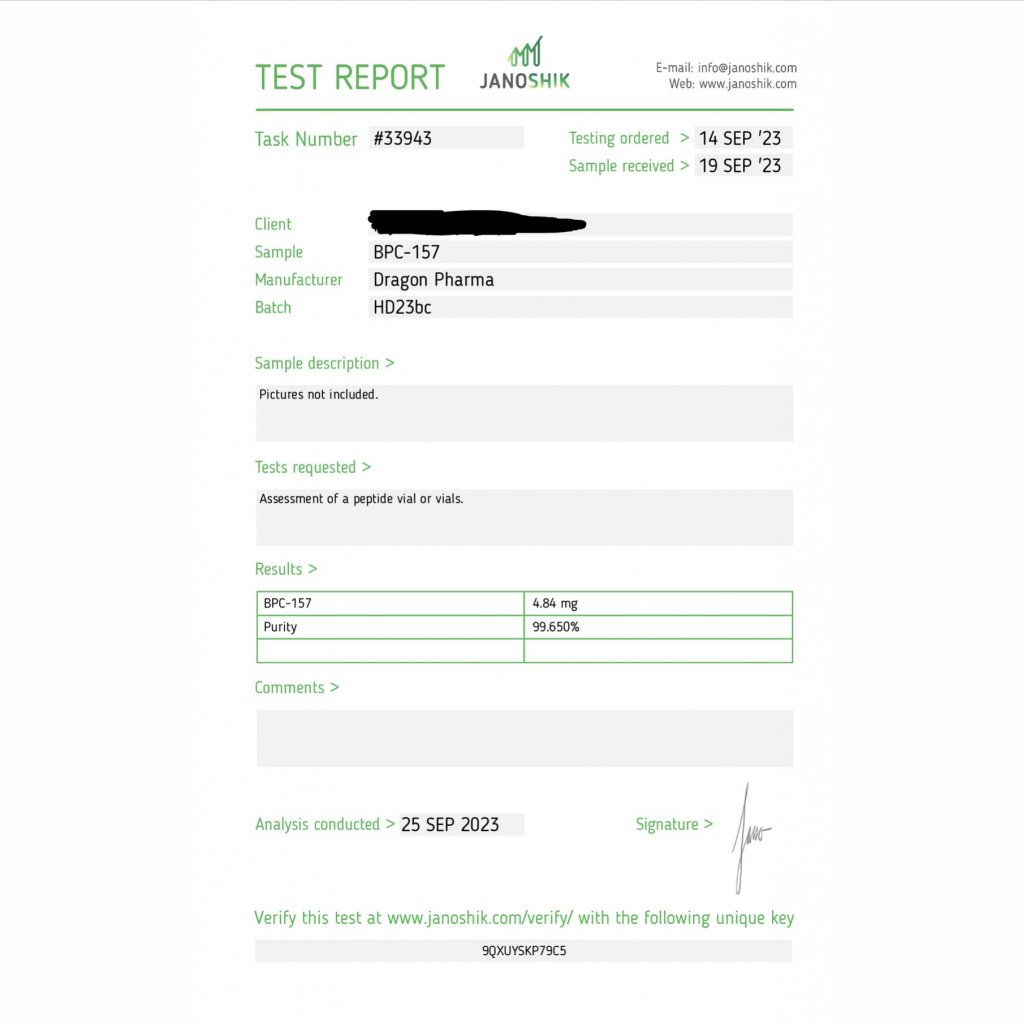 BPC 157 - vial by Dragon Pharma, Europe BPC 157 - vial by Dragon Pharma, Europe