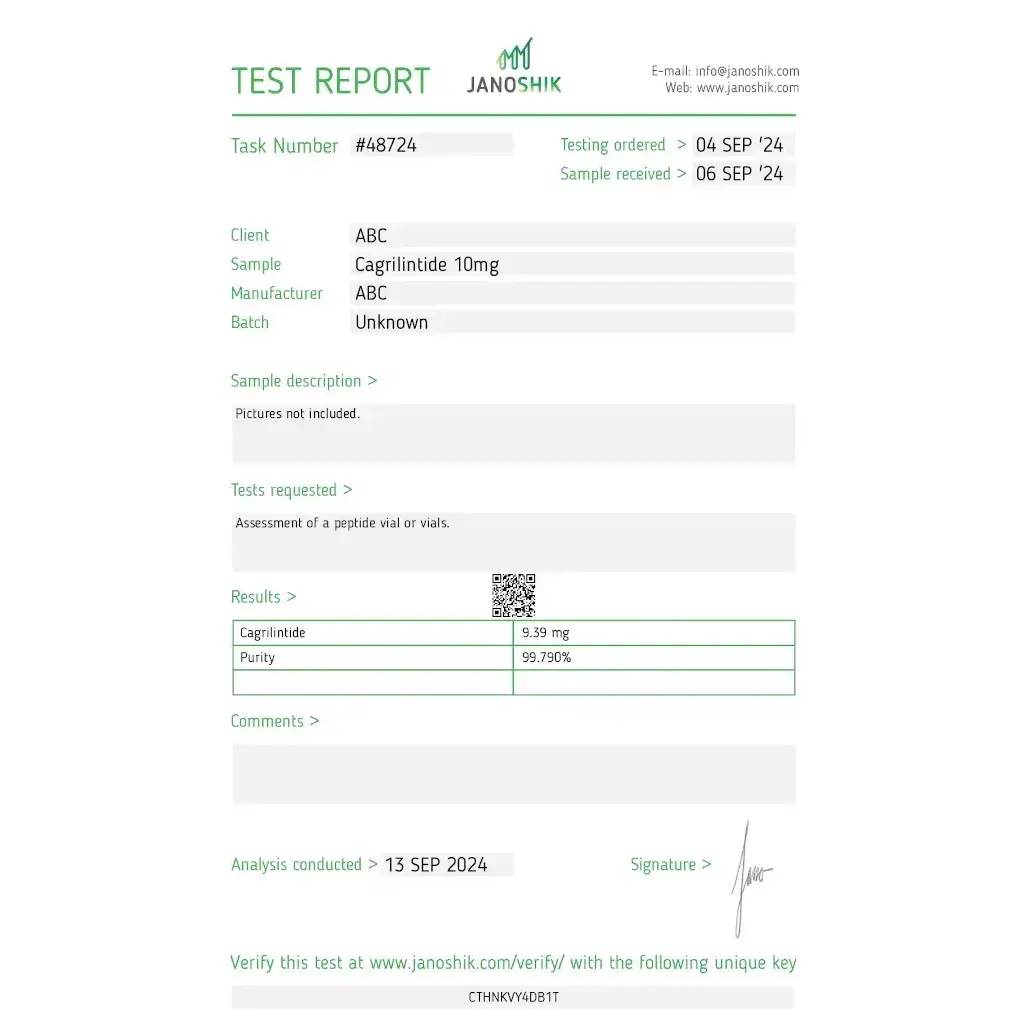 CAGRILINTIDE 10MG - vial by Stealth Labs CAGRILINTIDE 10MG - vial by Stealth Labs