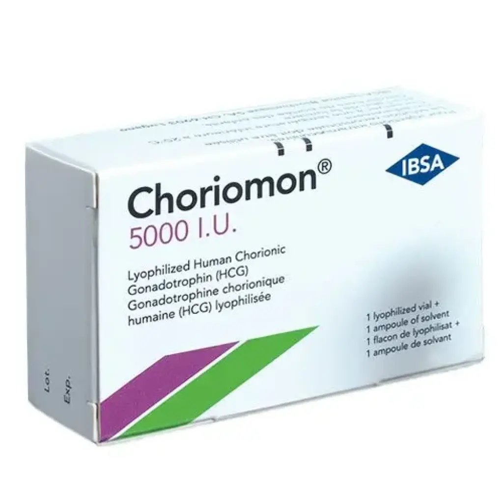 CHORIOMON HCG 5000 IU - vial by IBSA, Turkey CHORIOMON HCG 5000 IU - vial by IBSA, Turkey