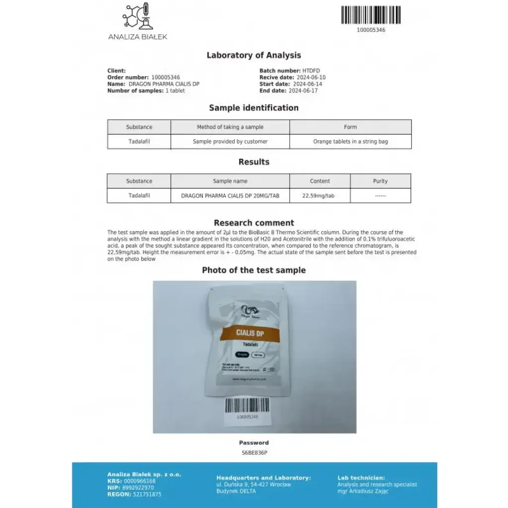 CIALIS - 100 tabs by Dragon Pharma, Europe