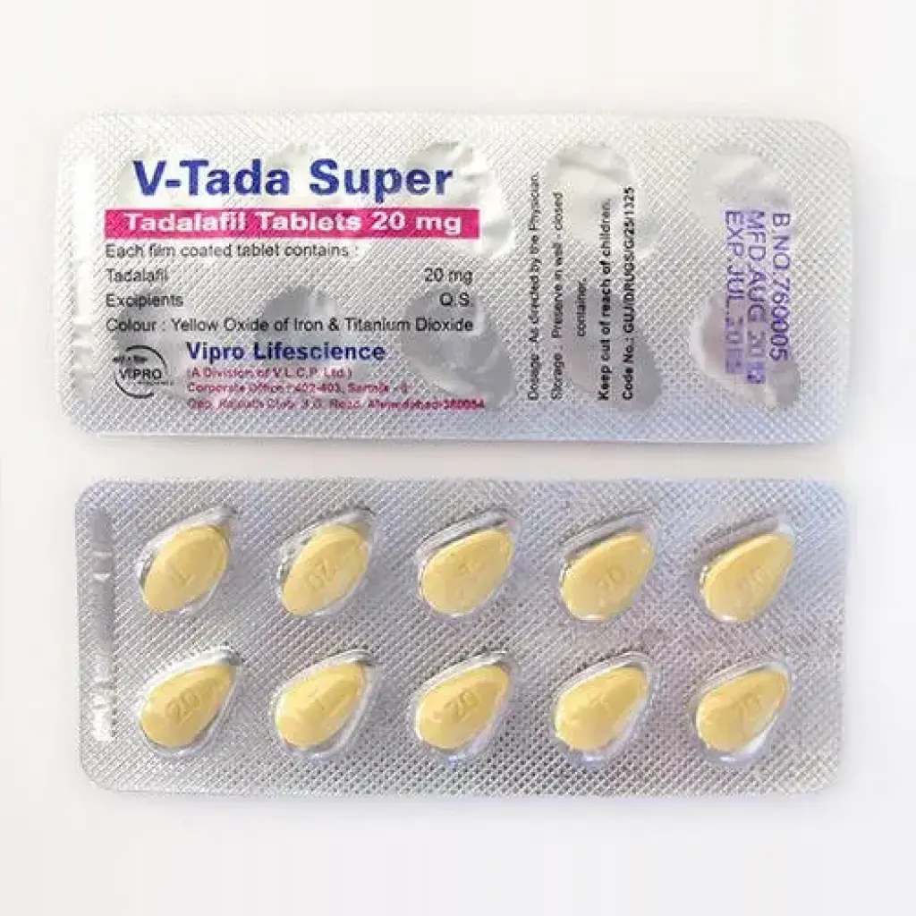 CIALIS V-TADA SUPER 20 MG - 100 tabs by Vipro Life Science