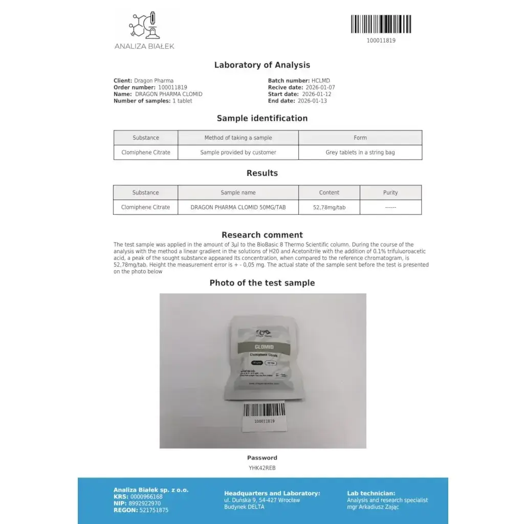CLOMID - 100 tabs by Dragon Pharma, Europe