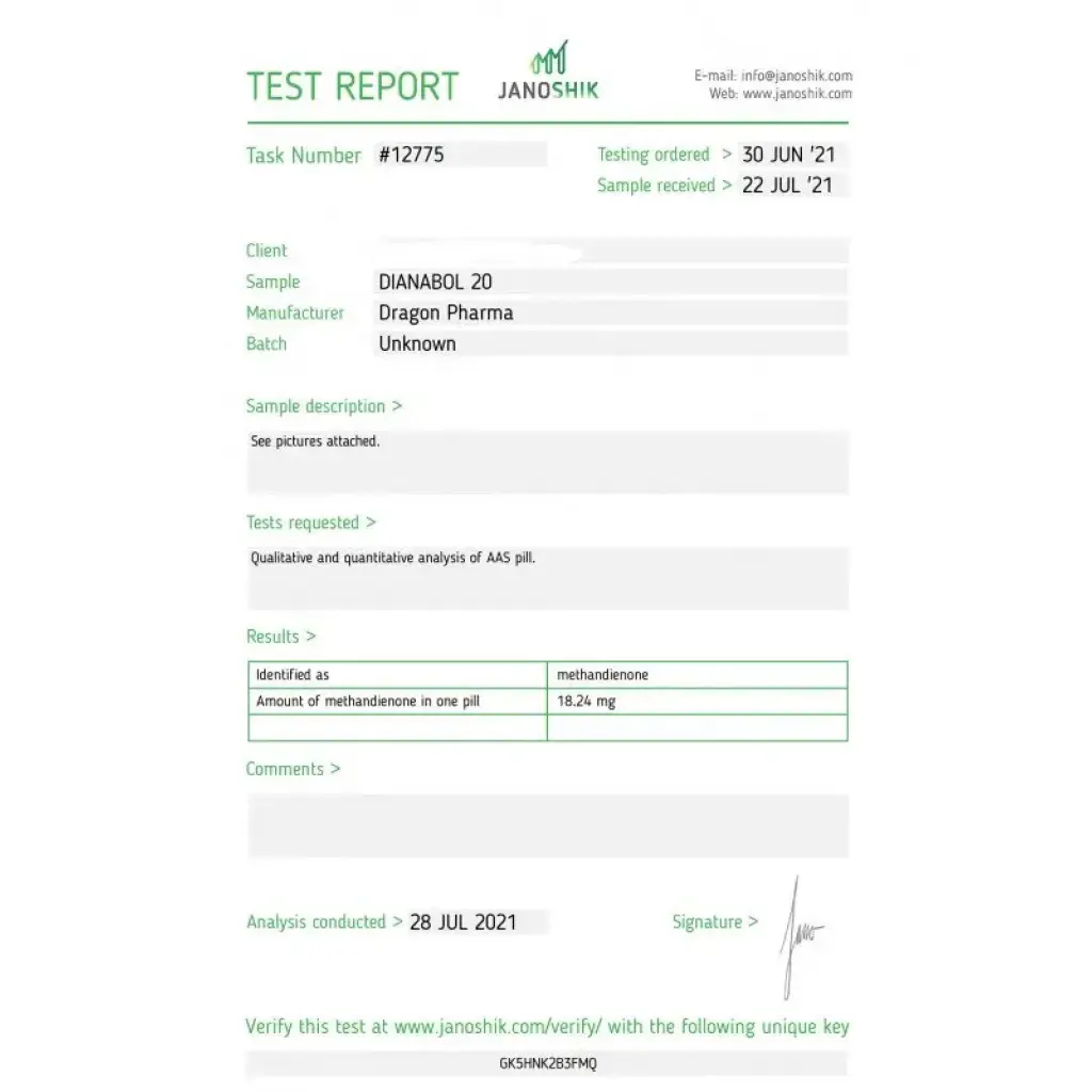 DIANABOL 20 - 100 tabs by Dragon Pharma, Europe
