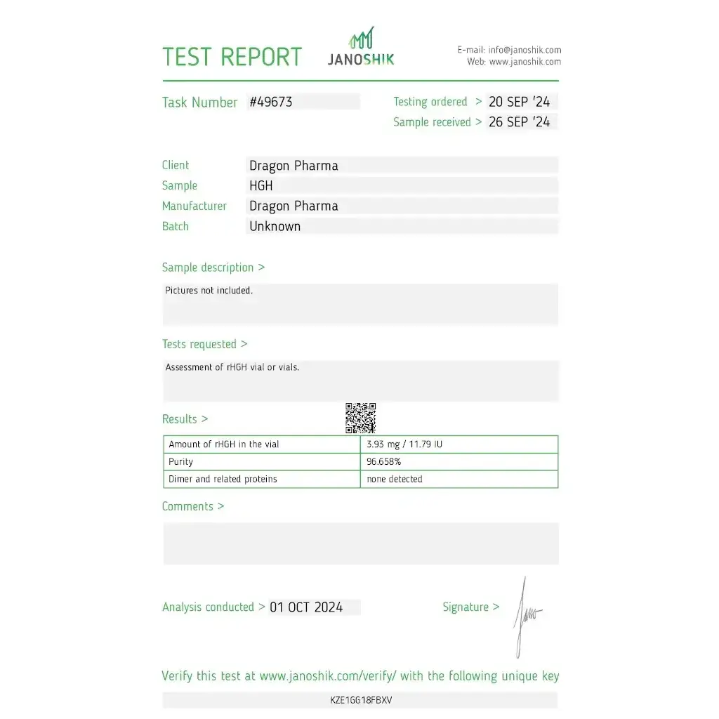 DRAGONTROPIN HGH 100 IU - kit by Dragon Pharma, Europe