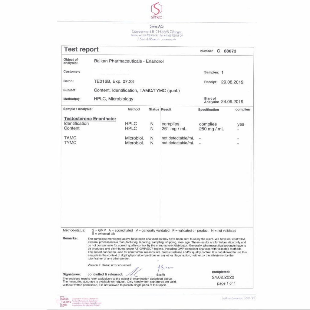 ENANDROL - 10 ml by Balkan Pharmaceuticals ENANDROL - 10 ml by Balkan Pharmaceuticals