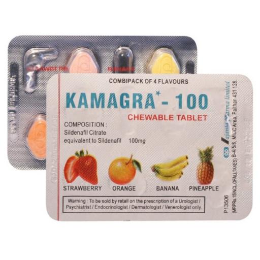 KAMAGRA CHEWABLE FLAVOURED 100 (Ajanta Pharma) for Sale