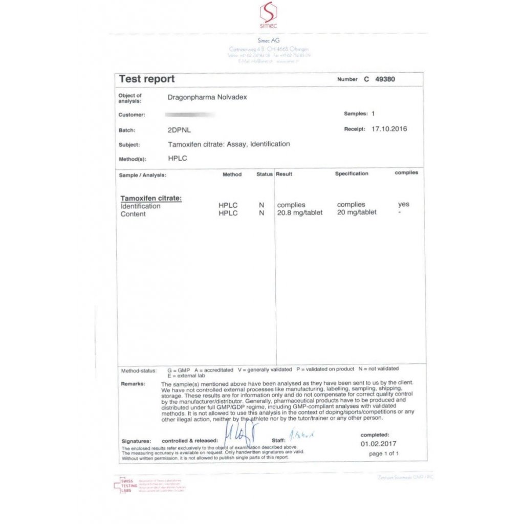 NOLVADEX - 100 tabs by Dragon Pharma, Europe NOLVADEX - 100 tabs by Dragon Pharma, Europe