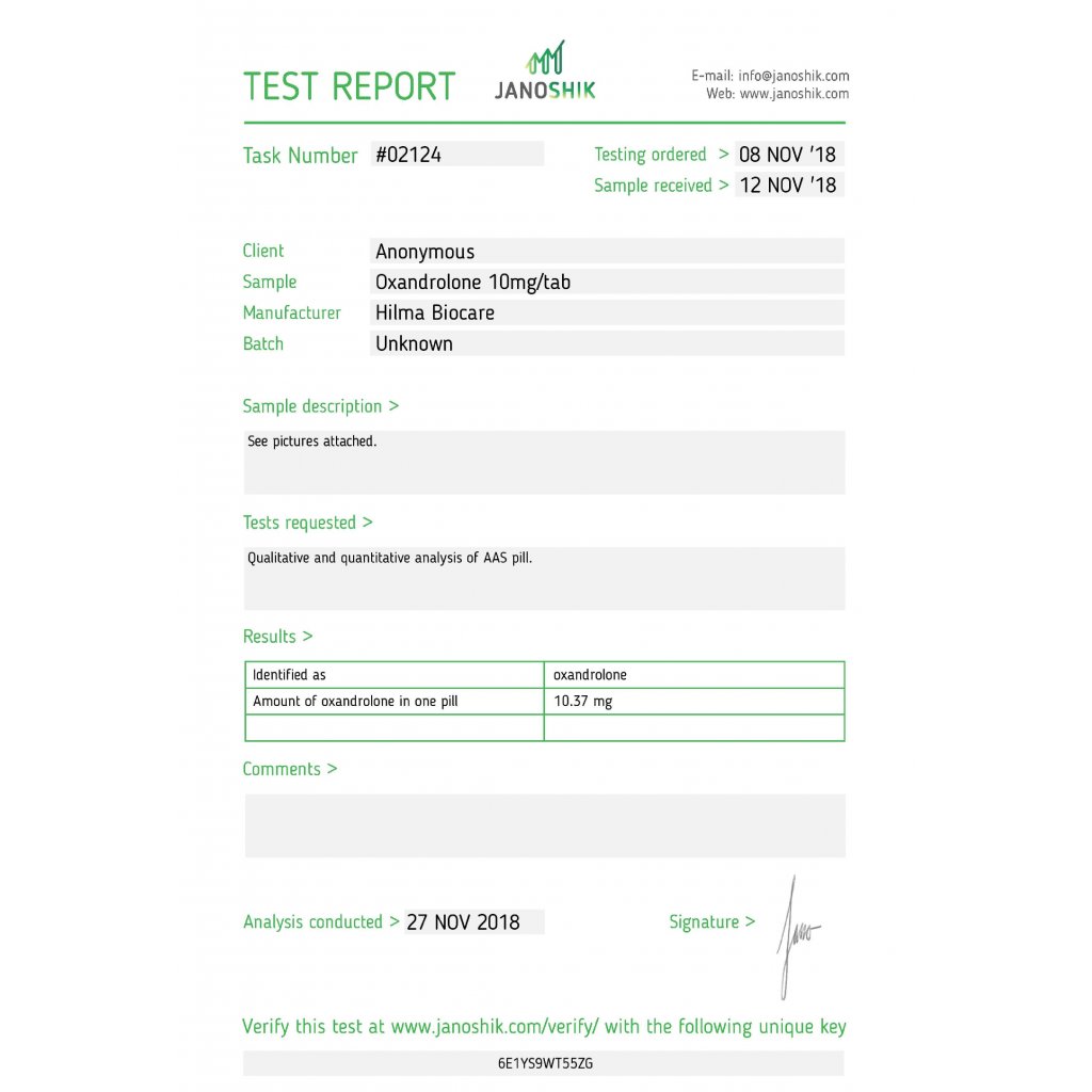 OXANDROLONE - 100 tabs by Hilma Biocare OXANDROLONE - 100 tabs by Hilma Biocare
