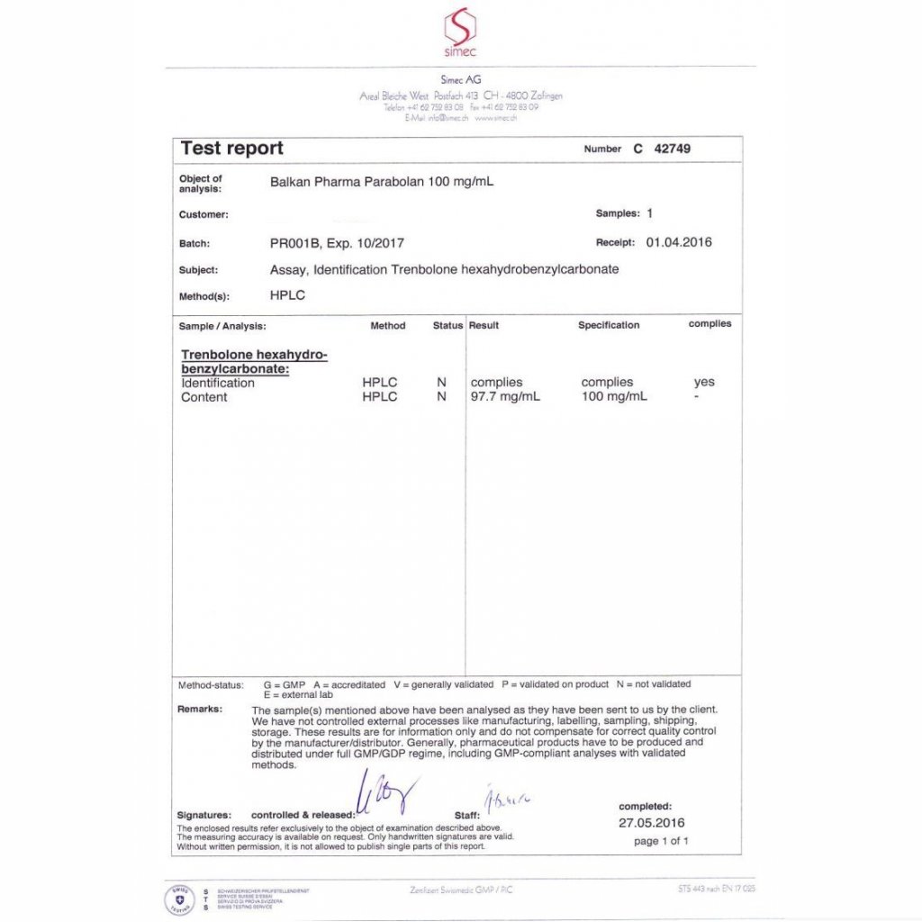 Parabolan - 10 amps by Balkan Pharmaceuticals Parabolan - 10 amps by Balkan Pharmaceuticals