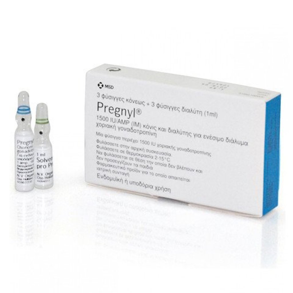 PREGNYL 1500 IU - kit by Organon Ilaclari, Turkey PREGNYL 1500 IU - kit by Organon Ilaclari, Turkey