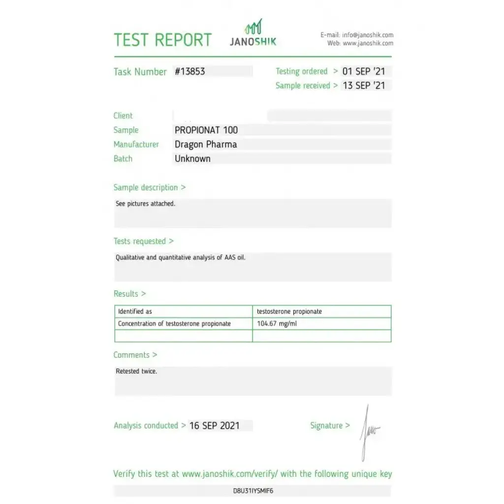 PROPIONAT 100 - 10 ml by Dragon Pharma, Europe PROPIONAT 100 - 10 ml by Dragon Pharma, Europe