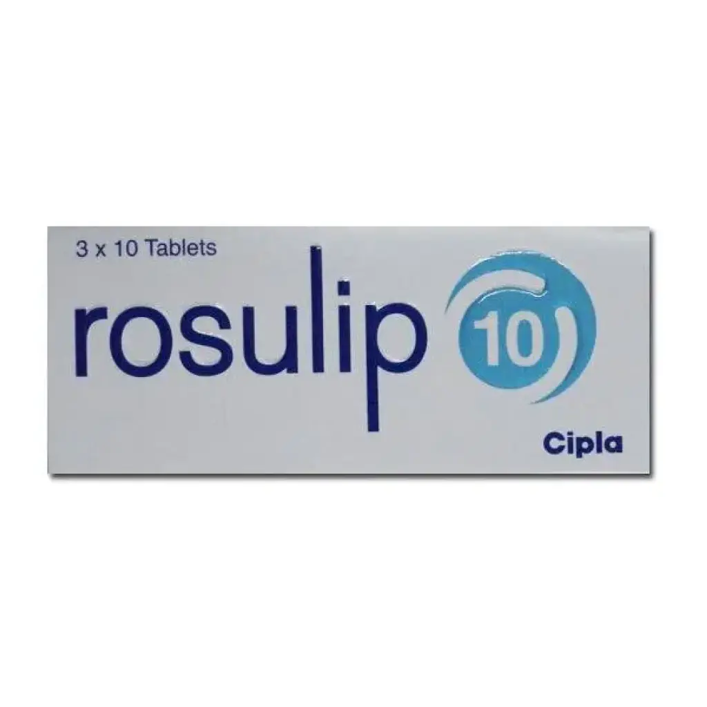 ROSULIP 10 MG - 30 tabs by Cipla, India