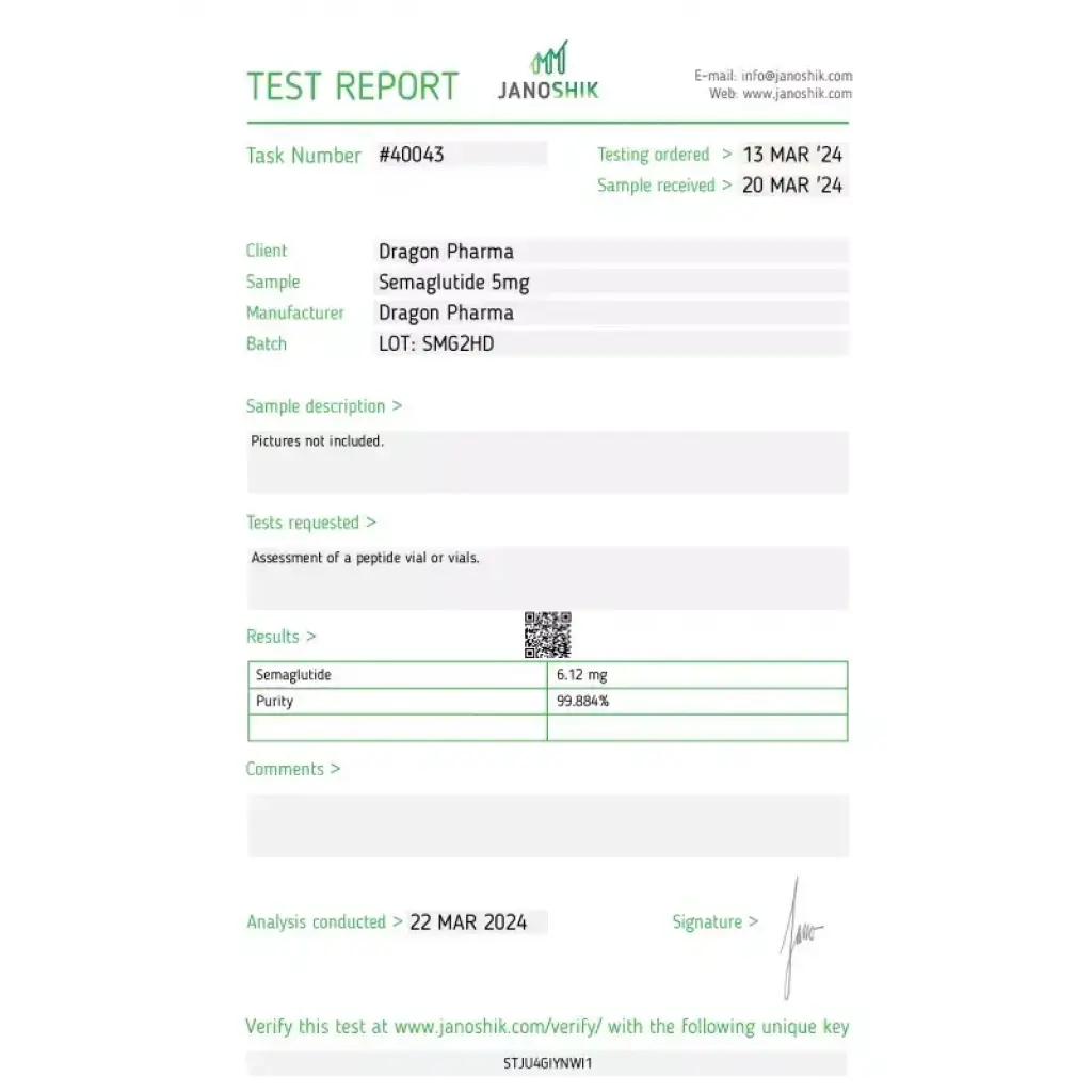 SEMA-PEP 5 MG - vial by Dragon Pharma, Europe SEMA-PEP 5 MG - vial by Dragon Pharma, Europe