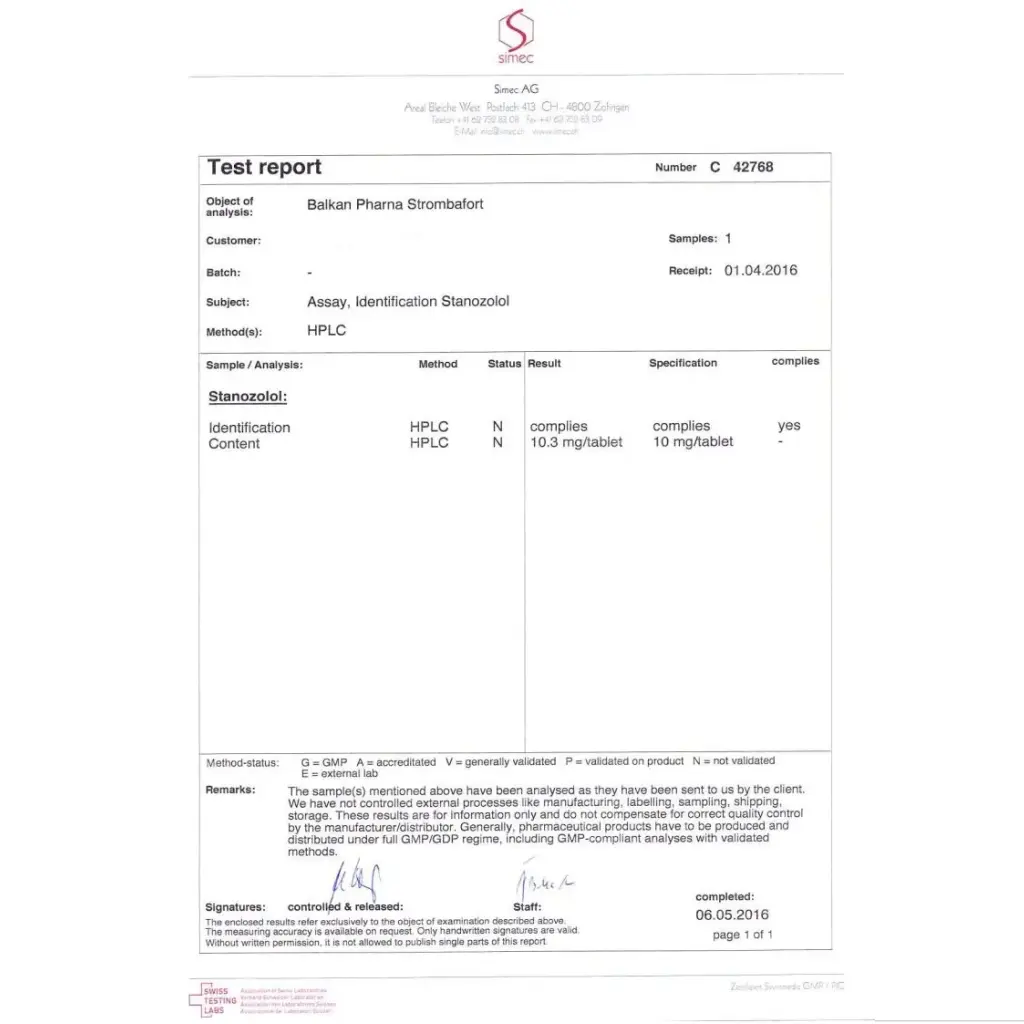 STROMBAFORT 10 - 100 tabs by Balkan Pharmaceuticals STROMBAFORT 10 - 100 tabs by Balkan Pharmaceuticals