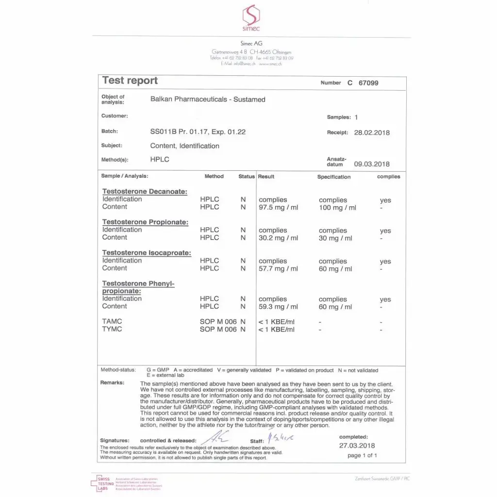 SUSTANDROL - 10 ml by Balkan Pharmaceuticals SUSTANDROL - 10 ml by Balkan Pharmaceuticals