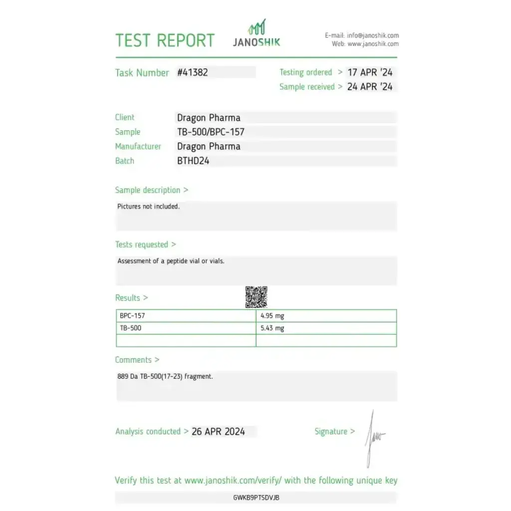 TB 500/BPC 157 - vial by Dragon Pharma, Europe TB 500/BPC 157 - vial by Dragon Pharma, Europe