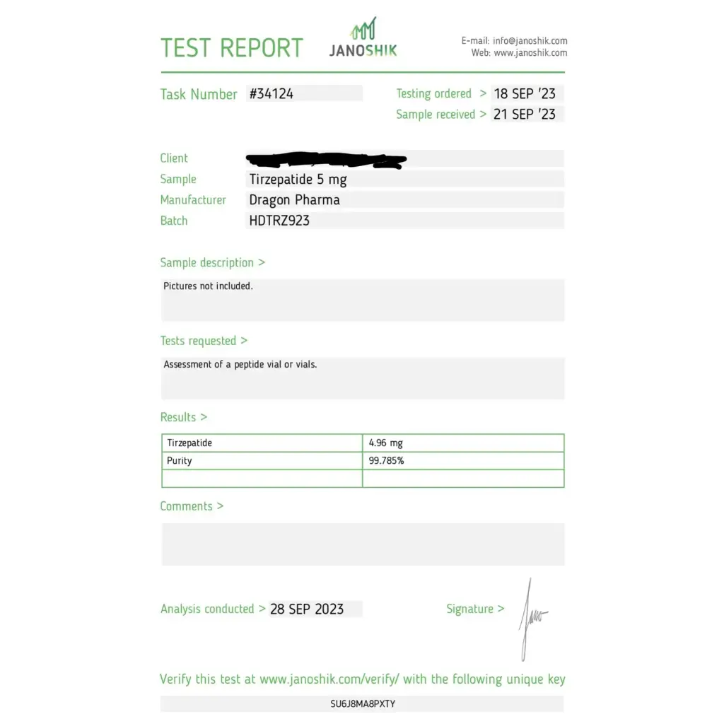 TIRZE-PEP 5 MG - vial by Dragon Pharma, Europe TIRZE-PEP 5 MG - vial by Dragon Pharma, Europe