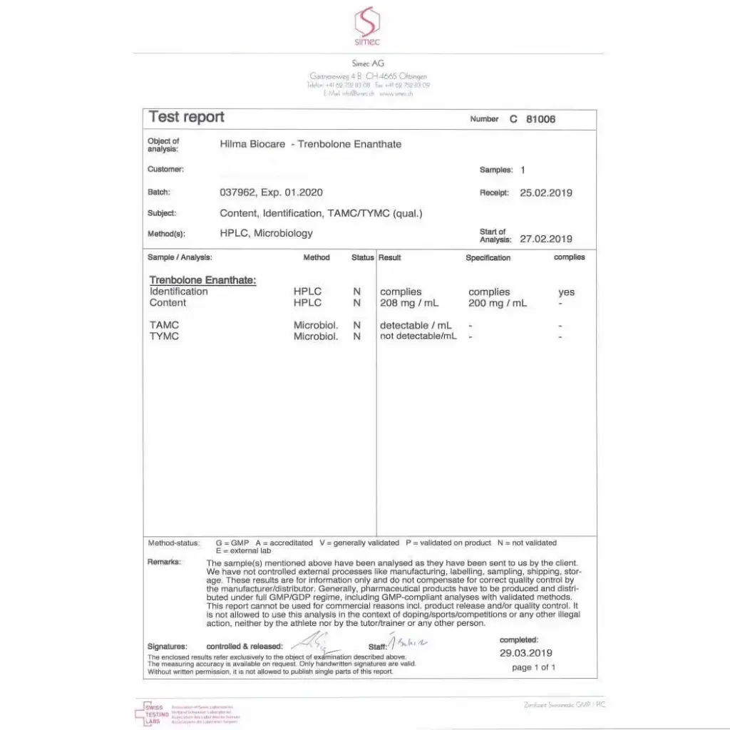TRENBOLONE ENANTHATE - 10 ml by Hilma Biocare TRENBOLONE ENANTHATE - 10 ml by Hilma Biocare