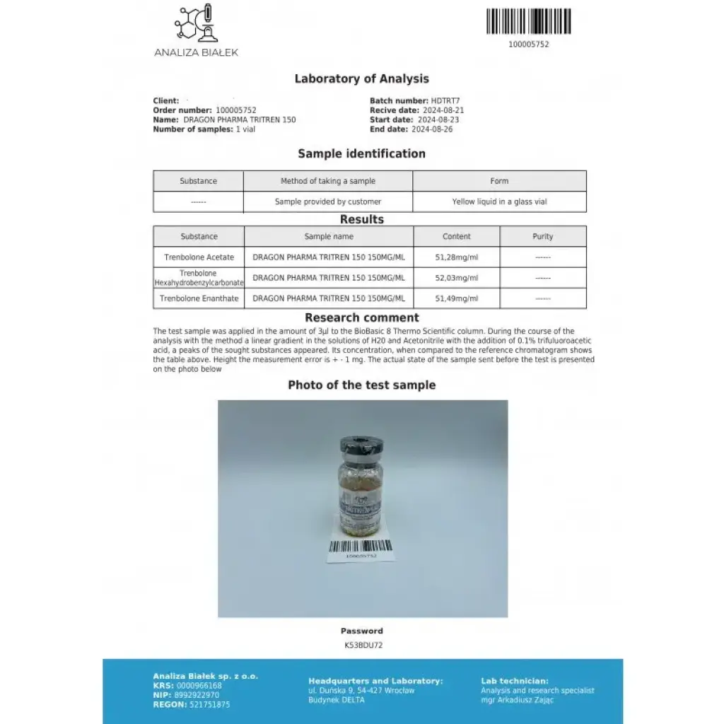 TRI-TREN 150 - 10 ml by Dragon Pharma, Europe TRI-TREN 150 - 10 ml by Dragon Pharma, Europe