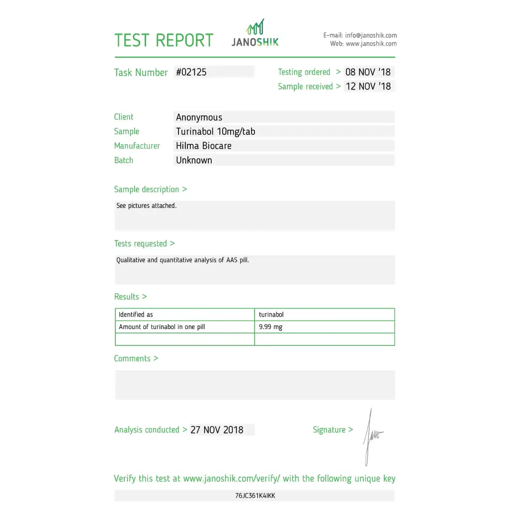 TURINABOL - 100 tabs by Hilma Biocare TURINABOL - 100 tabs by Hilma Biocare