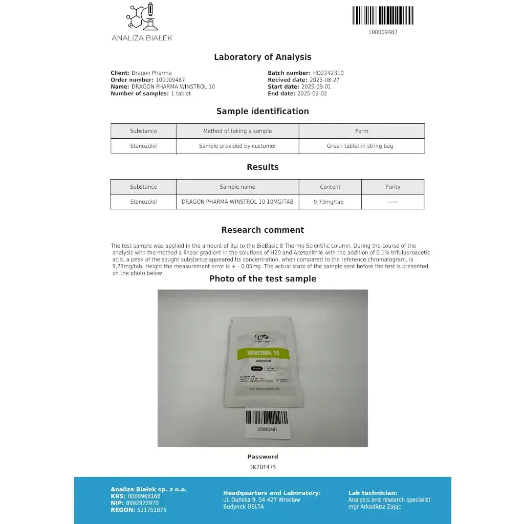 WINSTROL 10 - 100 tabs by Dragon Pharma, Europe WINSTROL 10 - 100 tabs by Dragon Pharma, Europe